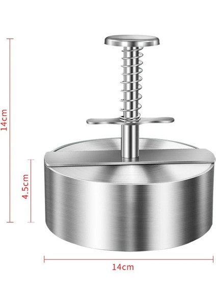 Boyutu 8.9 cm Burger Patty Maker Paslanmaz Çelik Kalbur Et Aracı Et Köftesi Için Ayrılabilir Kolu Yapışmaz Mutfak Izgara Aksesuarları (Yurt Dışından) indirimleri