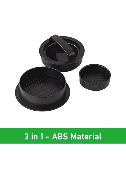 3 In 1 Abs Gıda Sınıfı Abs Hamburger Et Basın Makinesi Yapışmaz Doldurulmuş Burger Presi Sığır Pie Patty Maker Kalıp Barbekü Izgara Mutfak Aksesuarları (Yurt Dışından)