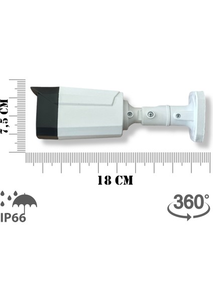 13 Kameralı Set - Insan Yüz ve Hareket Algılayan 1080P 5mp Sony Lens Güvenlik Kamerası Seti 7808