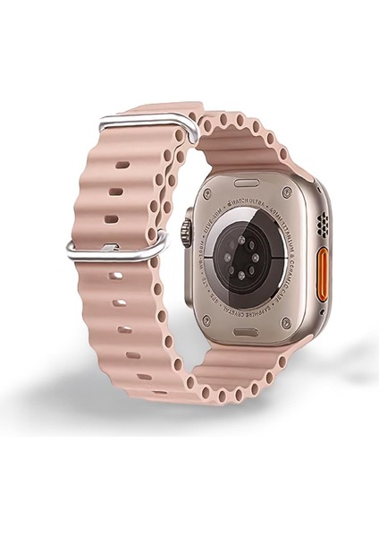 Akıllı Saat Watch için Uyumlu 42MM 44MM 45MM 49MM 1/2/3/4/5/6/se/7/8/ultra Akıllı Saat Silikon Kordon ve Kayışı Pembe fiyatları