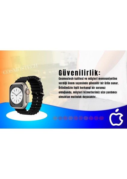 Akıllı Saat Watch için Uyumlu 42MM 44MM 45MM 49MM 1/2/3/4/5/6/se/7/8/ultra Akıllı Saat Silikon Kordon ve Kayışı Deep Blue fırsatları