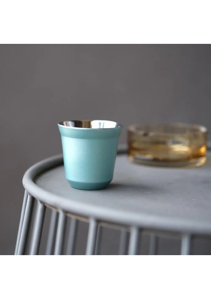 Açık Mavi - 2 Adet 80ML 2 Adet Çift Katmanlı Haşlanma Önleyici Paslanmaz Çelik Kahve Fincanı Espresso Fincan Vakum Bardak Toz Alıcı Süt Sürahisi Kahve Coffeeware (Yurt Dışından) fırsatları