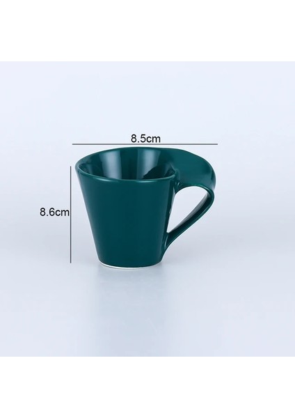 Küçük Bir Kupa Seramik Çay Kahve Kupaları Düz Renk Çay Süt Bardakları 200/250 ml Yaratıcı Ev Masaüstü Şekilli Kahvaltı Bardak Tabakları Süt Kahve Kupaları (Yurt Dışından)