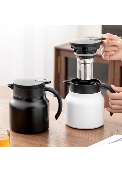 Beyaz 800 ml 800/1000 ml Büyük Kapasiteli Su Isıtıcısı Paslanmaz Çelik Cezve Isı Yalıtımı Taşınabilir Çaydanlık Kahve Filtresi Coffeeware (Yurt Dışından) modelleri