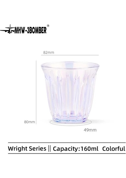 1 Adet Renkli 160 ml Mhw-3bomber 160 ml Cam Kahve Fincanı Sanat Şarap Bardakları Ofis Anti-Haşlanma Su Kupaları Espresso Bardakları Şık Ev Barista Aksesuarları (Yurt Dışından)