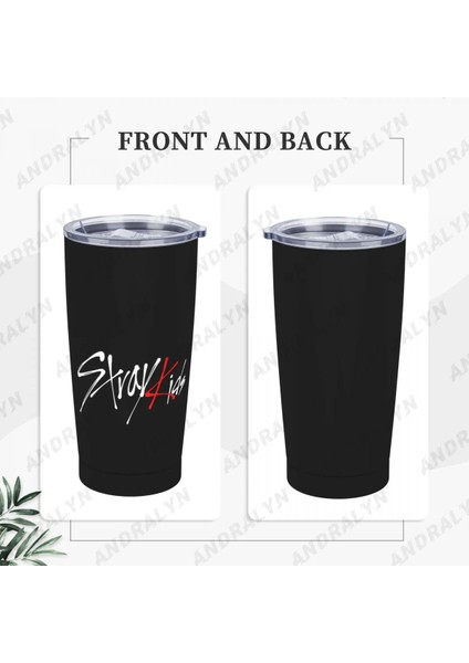 Açık Gri 400-600 ml Straykids Paslanmaz Çelik Termal Kupa Termo Şişeler Kahve Yalıtımlı Bardak Kapaklı Araba Seyahat Drinkware (Yurt Dışından) indirimleri
