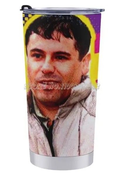 20 Oz El Chapo Seyahat Kupa Termos Bardak Araba Termos Kupa Çay Su Kahve El Chapo Guzmán Meksika (Yurt Dışından)