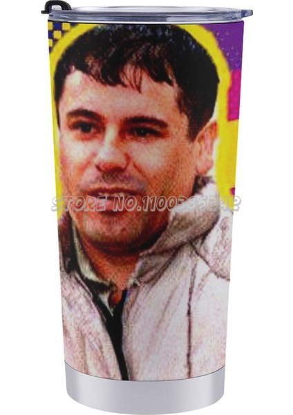 20 Oz El Chapo Seyahat Kupa Termos Bardak Araba Termos Kupa Çay Su Kahve El Chapo Guzmán Meksika (Yurt Dışından)