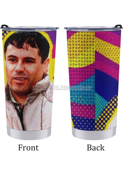 20 Oz El Chapo Seyahat Kupa Termos Bardak Araba Termos Kupa Çay Su Kahve El Chapo Guzmán Meksika (Yurt Dışından)