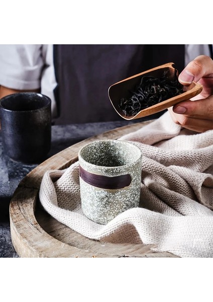 B 200ML 200ML Japon Tarzı Espresso Fincanı Kahve Fincanları Seramik Kupalar Cafe Latte Kungfu Çay Fincanı Retro Kahve Takımı (Yurt Dışından) indirimleri