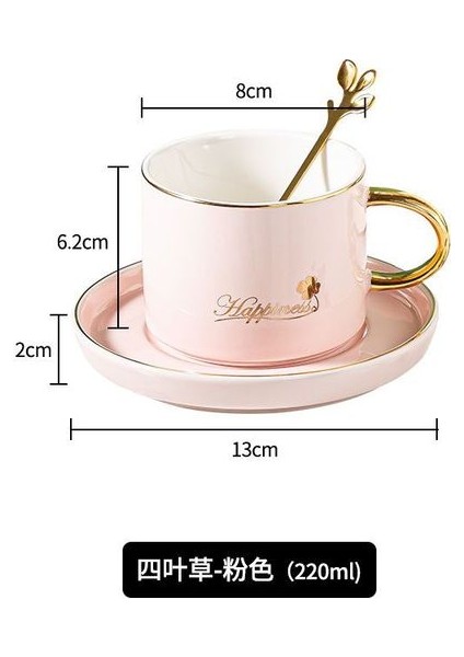 Açık Yeşil 220ML Iskandinav Tarzı Seramik Kahve Fincanı ve Tabağı Seti Ticari Ev Içme Fincan Kahvaltı Öğleden Sonra Çay Bardağı Süt Kupası Çay Bardağı (Yurt Dışından)