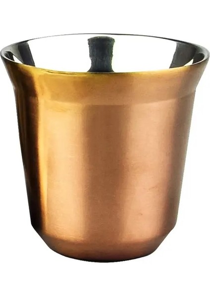 Gül Altın Paslanmaz Çelik Kahve Kupa Çift Duvar Fincan Sevimli 80 ml Espresso Yalıtım Nespresso Pixie Kahve Kapsül Şekli Termo Kahve Kupaları (Yurt Dışından)