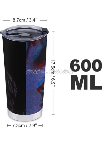 20 Oz Korku Anime Estetiği-????seyahat Kupa Termo Bardak Araba Termos Kupa Çay Su Kahve Korku Anime Estetik Kızlar Mavi Gözler Sc (Yurt Dışından) fırsatları