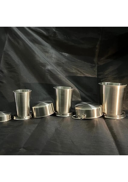 3 Adet Taşınabilir Katlanabilir Bardak 75 ML/150 ML/250 ml Açık Seyahat Katlanabilir Kahve Kupa Teleskopik Yürüyüş Kamp Su Paslanmaz Çelik (Yurt Dışından) fırsatları