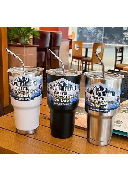 Siyah 30 OZ/900 ml Bingba Fincan 304 Paslanmaz Çelik Kahve Fincanı Isı Koruma Soğutma Çift Kullanımlı Yaz Kahve Fincanı Taşınabilir Araba Bardak (Yurt Dışından) fiyatları