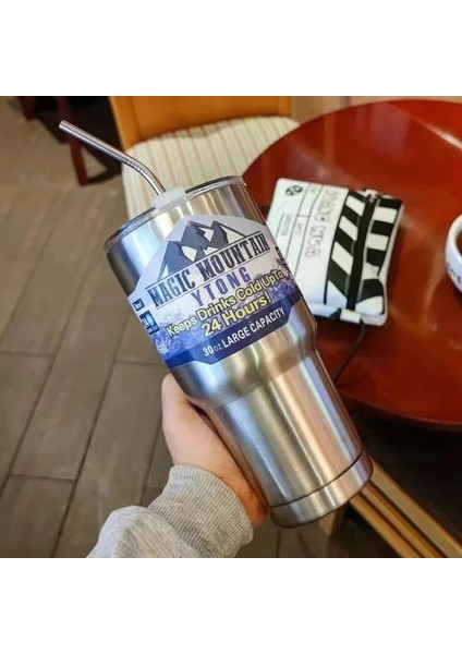 Siyah 30 OZ/900 ml Bingba Fincan 304 Paslanmaz Çelik Kahve Fincanı Isı Koruma Soğutma Çift Kullanımlı Yaz Kahve Fincanı Taşınabilir Araba Bardak (Yurt Dışından) fırsatları