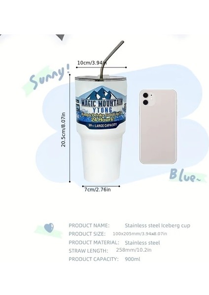 Siyah 30 OZ/900 ml Bingba Fincan 304 Paslanmaz Çelik Kahve Fincanı Isı Koruma Soğutma Çift Kullanımlı Yaz Kahve Fincanı Taşınabilir Araba Bardak (Yurt Dışından) indirimleri