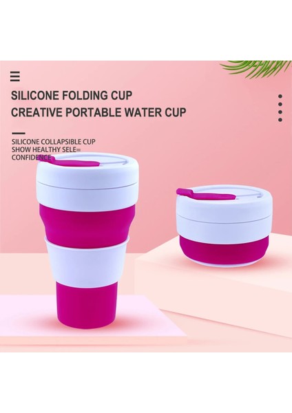 320 ml Gri Göl Mavi Silikon Yaratıcı Fincan Katlanır Bardak Kapaklı Katlanabilir Kupalar Isıya Dayanıklı Kahve Handcup Taşınabilir Teleskopik Içme Kupa (Yurt Dışından)