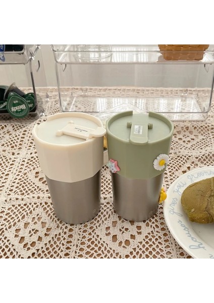 Gri 300ML Kahve Termos Bardak Yüksek Görünüm Seviyesi 304 Paslanmaz Çelik Su Bardağı Araca Monte Refakatçi Bardak Sevimli Mini Küçük Kahve Fincanı (Yurt Dışından) modelleri