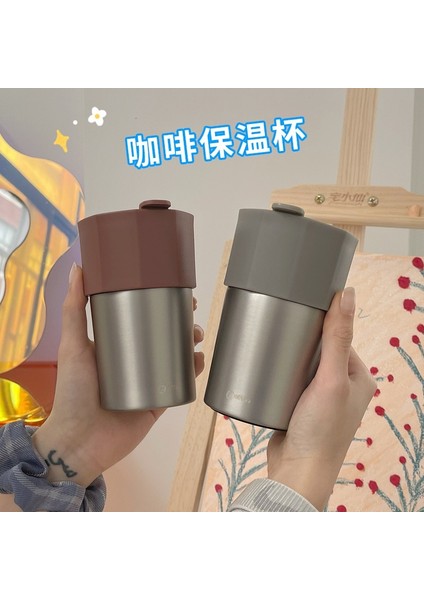 Gri 300ML Kahve Termos Bardak Yüksek Görünüm Seviyesi 304 Paslanmaz Çelik Su Bardağı Araca Monte Refakatçi Bardak Sevimli Mini Küçük Kahve Fincanı (Yurt Dışından) fırsatları