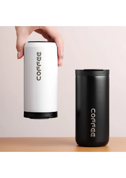 Beyaz 300ML 350ML/500ML 304 Paslanmaz Çelik Süt Çay Kahve Kupa Sızdırmaz Termos Kupa Seyahat Termal Bardak Termosmug Su Şişesi Hediyeler Için (Yurt Dışından) fiyatları