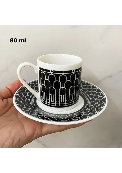 19 Altın 6 Adet Türk Espresso Bardakları Tabaklar ile Seramik Fincan Seti Siyah Çay Kahve Mutfak Parti Içecek Gereçleri Ev Dekor Hediyeler (Yurt Dışından)