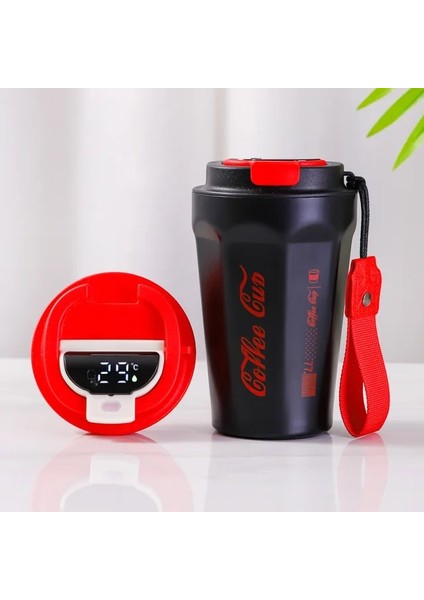 Smart C 510ML Araç Içi Yalıtımlı Bardak 380/510ML Termos Akıllı Kahve Kupa Taşınabilir Termal Tumbler Sıcaklık Göstergesi Su Şişesi (Yurt Dışından)