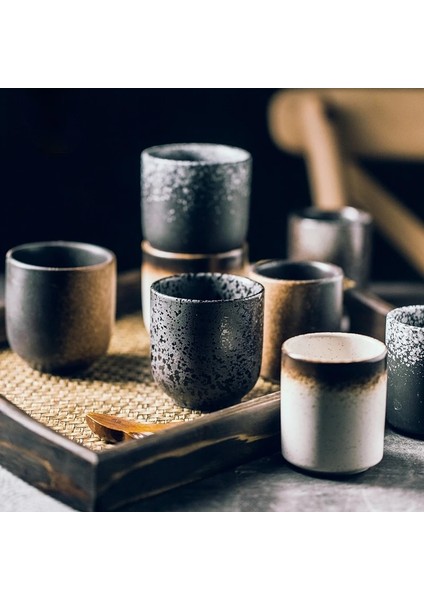 C1 Yüksek Sıcaklığa Dayanıklı Seramik Su Bardağı Japon Tarzı Çay Fincanı Kumtaşın Seramik El-Boyalı Bardak Mutfağı Drinkware Kahve (Yurt Dışından)