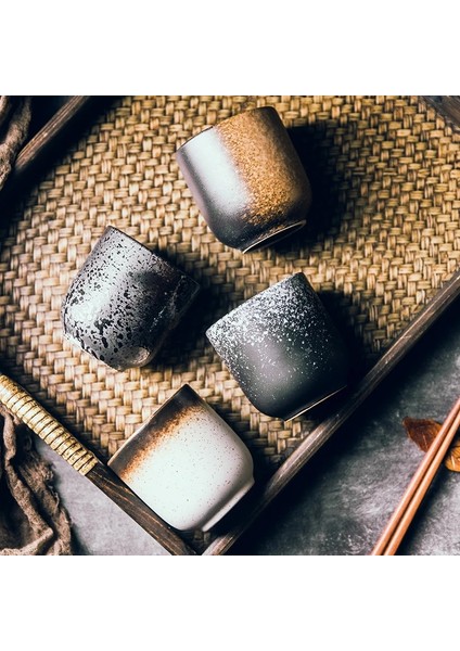 C1 Yüksek Sıcaklığa Dayanıklı Seramik Su Bardağı Japon Tarzı Çay Fincanı Kumtaşın Seramik El-Boyalı Bardak Mutfağı Drinkware Kahve (Yurt Dışından)