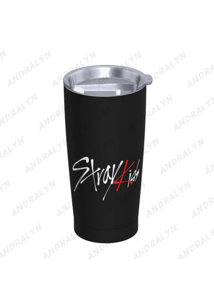 Beyaz 400-600 ml Straykids Paslanmaz Çelik Termal Kupa Termo Şişeler Kahve Yalıtımlı Bardak Kapaklı Araba Seyahat Drinkware (Yurt Dışından) modelleri