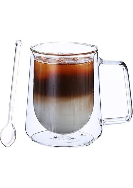 06 Çift Duvar Gözlük Espresso Kahve Kupa 200/300 ml Isıya Dayanıklı Şeffaf Cam Bardak Çift Tabanlı Drinkware Kupalar (Yurt Dışından)