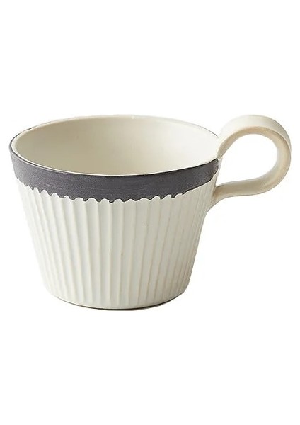 Retro Sarı 320 ml Stoneware Kahve Seti Paketi Ürünleri Set El Yapımı Japon Tarzı Retro Kahve Fincanı Seramik Kahvaltı Fincan Cappuccino Bardak (Yurt Dışından)