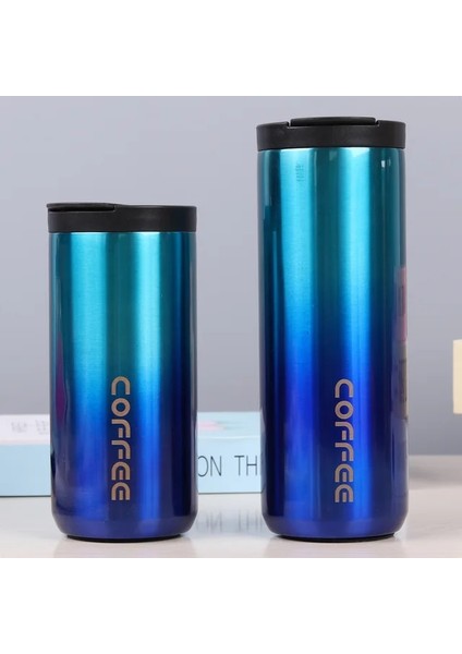 Gökyüzü Mavisi 300ML 350ML/500ML 304 Paslanmaz Çelik Süt Çay Kahve Kupa Sızdırmaz Termos Kupa Seyahat Termal Bardak Thermosmug Su Şişesi Hediyeler Için (Yurt Dışından)
