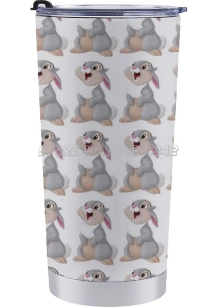 20 Oz Panpan 20 Oz Araba Bardak Seyahat Kahve Kupa Paslanmaz Çelik Bardak Araba Taşınabilir Termal Panpan Sevimli Tavşan Komik (Yurt Dışından) modelleri