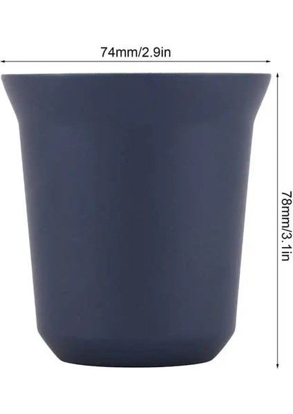 Açık Mavi 80ML 80ML/160ML 304 Paslanmaz Çelik Kahve Fincanı Çift Duvar Bardak Yalıtımlı Kapsül Bardak Süt Kupa Ev Mağaza Drinkware Espresso Bardakları (Yurt Dışından)