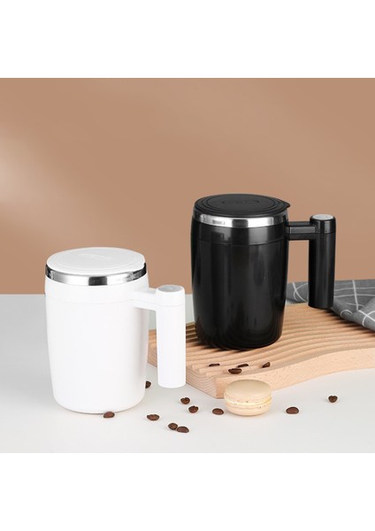 Beyaz USB Şarj Edilebilir Paslanmaz Çelik Bardak 400 ml Kahve Süt Mikser Karıştırma Fincan Dahili 400 Mah Pil Su Şişesi Ofis Okul Spor Salonu Için (Yurt Dışından) fırsatları