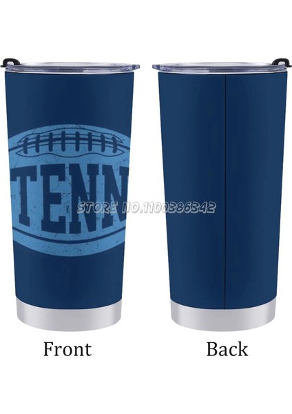 20 Oz Tenn Retro Futbol-Donanma Seyahat Kupa Paslanmaz Çelik 304 Mühürlü Kapaklar Termos Kupalar Seyahat Fincan Tennessee Nashville Oilers Vintage R (Yurt Dışından) indirimleri