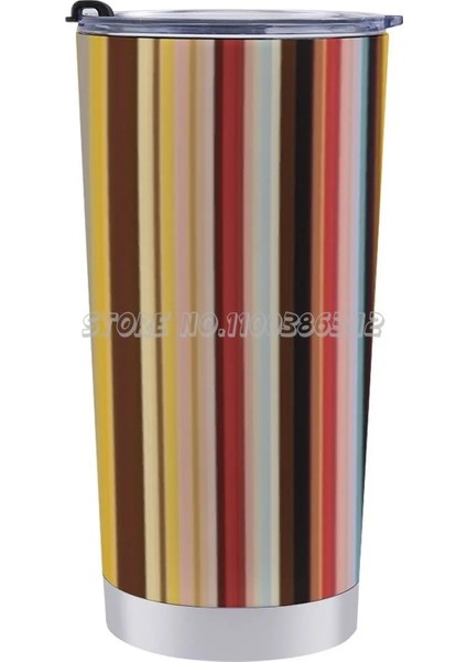 20 Oz Retrostripes Tasarım 20 Oz Araba Fincan Seyahat Kahve Kupa Paslanmaz Çelik Bardak Araba Taşınabilir Termal Retro Çizgili Desen Vintage Abstr (Yurt Dışından) modelleri