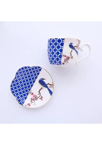 I Ingiliz Tarzı Lüks Kahve Fincan ve Tabak Seti Altın Saplı Seramik Cappuccino Ikindi Çayı (Yurt Dışından)