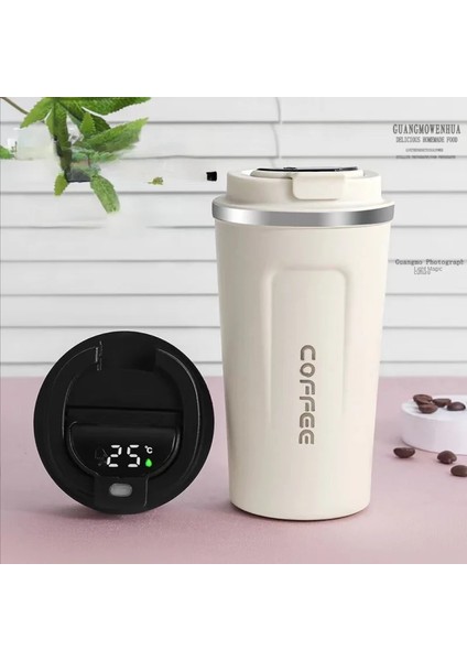 Siyah 510 ml Kahve Kupa Araba Termos Kupa Leak_proof Seyahat Termo Bardak Çay Su Kahve Termo Cafe 380/510 ml Çift Paslanmaz Çelik (Yurt Dışından) fiyatları