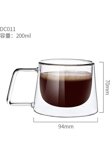 Stil 10 Çift Duvar Gözlük Espresso Kahve Kupa 200/300 ml Isıya Dayanıklı Şeffaf Cam Bardak Çift Tabanlı Drinkware Kupalar (Yurt Dışından)