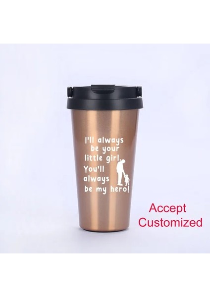 Altın Boş Bardak Özel Kişiselleştirilmiş Yalıtımlı Çift Duvar Paslanmaz Çelik Seyahat Kahve Fincanları Monogramlı ve Kazınmış Su Şişesi (Yurt Dışından)