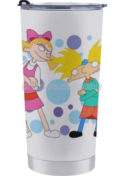 20 Oz Seyahat Kupa Buz Bardağı 304 Paslanmaz Çelik Vakum Yalıtımlı Araba Bardak Kahve Kupa 90 S Çocuklar Illiona Karikatür (Yurt Dışından) fırsatları