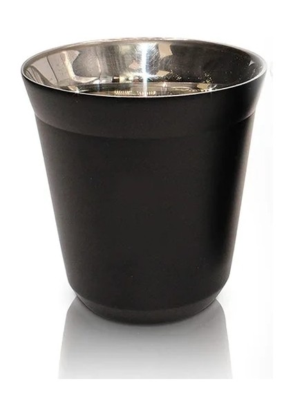 Siyah 80ML Paslanmaz Çelik Espresso Bardakları Çift Duvarlı Vakum Yalıtımlı, Isıya Dayanıklı Kahve Fincanları Kırılmaz Sapsız Bardak Küçük Bardak (Yurt Dışından)
