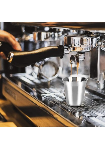 Siyah 80ML Paslanmaz Çelik Espresso Bardakları Çift Duvarlı Vakum Yalıtımlı, Isıya Dayanıklı Kahve Fincanları Kırılmaz Sapsız Bardak Küçük Bardak (Yurt Dışından)