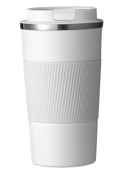 Beyaz B 380ML 380/510ML Paslanmaz Çelik Vakum Kahve Fincanı Moda ve Yalıtımlı Bardak Yaratıcı Taşınabilir Arabaya Monte Su Bardağı (Yurt Dışından)