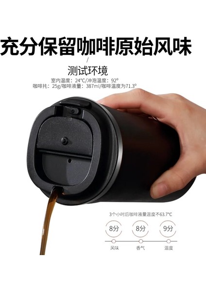 Beyaz B 380ML 380/510ML Paslanmaz Çelik Vakum Kahve Fincanı Moda ve Yalıtımlı Bardak Yaratıcı Taşınabilir Arabaya Monte Su Bardağı (Yurt Dışından) modelleri