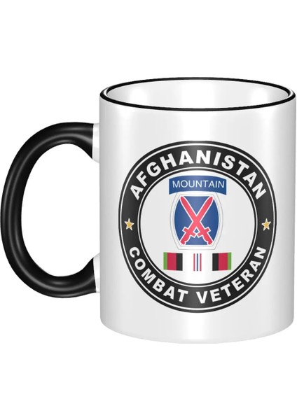 Turuncu 11 Oz Seramik Kahve Kupaları Çay Bardağı 10TH Dağ Bölümü Afganistan Savaş Kıdemli Çıkartması Eski Asker Için En Iyi Hediye (Yurt Dışından) fiyatları