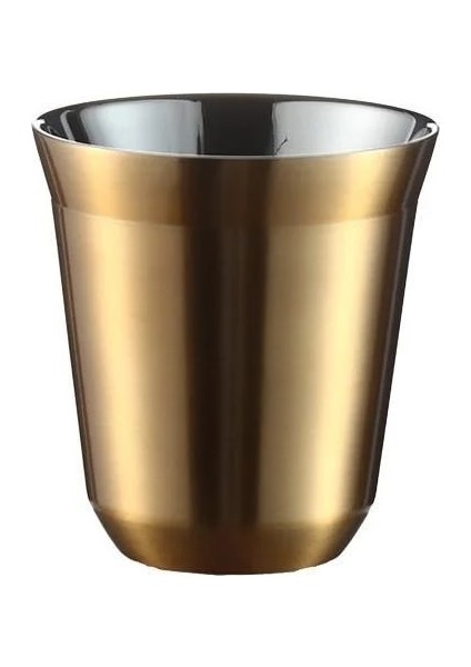Stil 1 80ML 80ML Nespresso Fincan Kahve Fincanları Businnes Stil Özgünlük Mini Altın Paslanmaz Çelik Drinkware Bardak 1 Adet Tazas (Yurt Dışından)