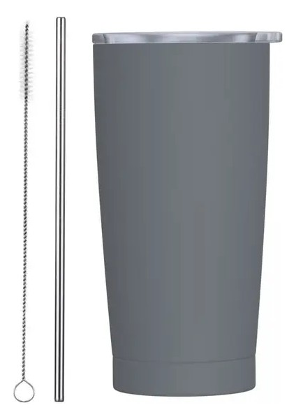Açık Gri 400-600 ml Bir Çiçek Gibi Kırılgan Değil Ama Bir Bomba Kahve Tumbler Için Taşınabilir Saplı Paslanmaz Çelik Termos Bardak (Yurt Dışından)